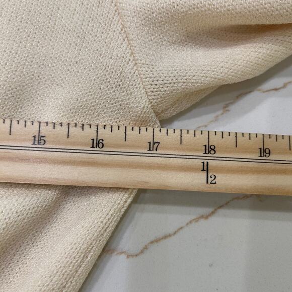 St John by Marie Gray Jumpsuit Santana Knit Rare Cream/Gold Beaded Vintage - Picture 10 of 14